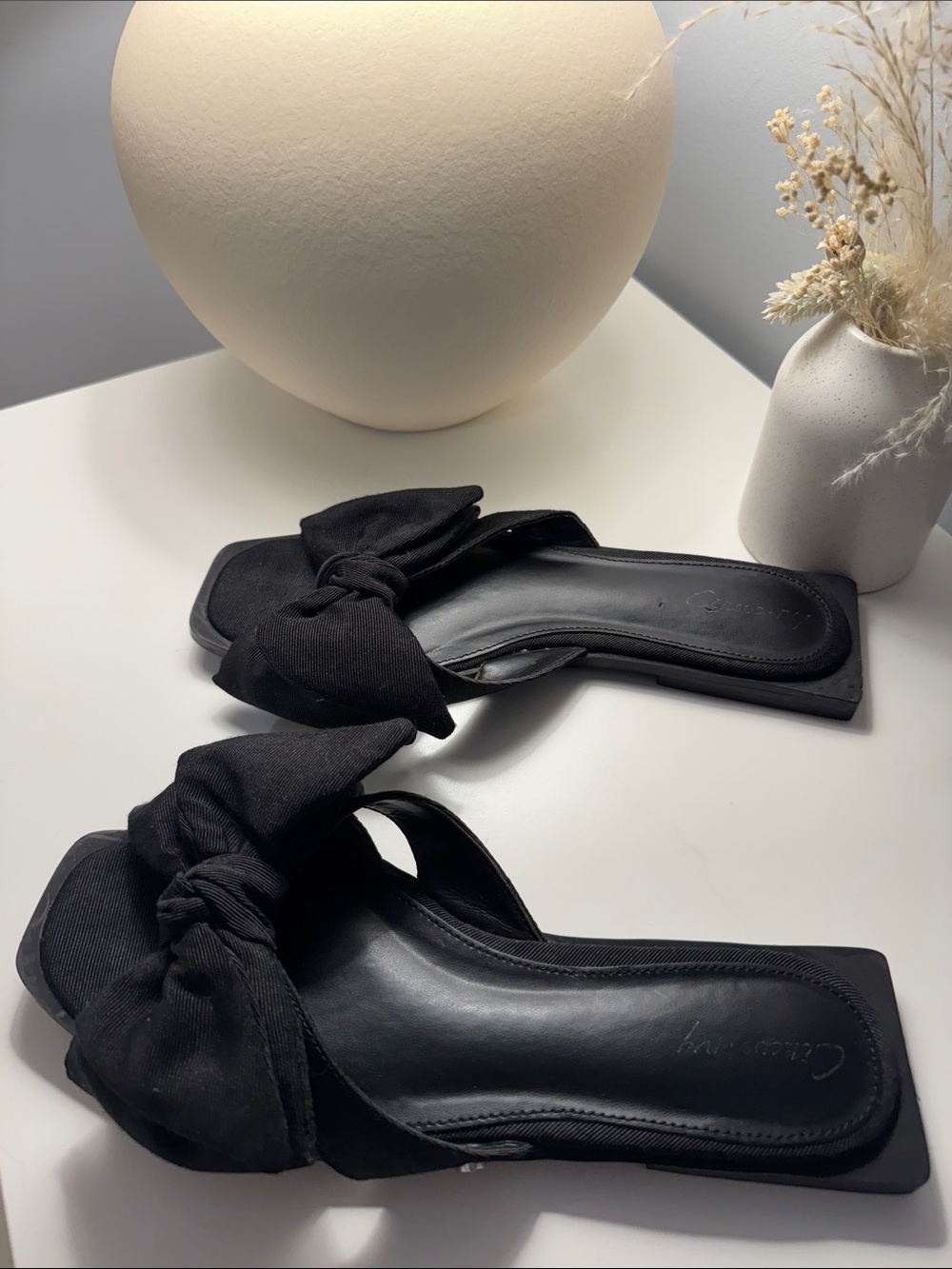 Sam Edelman Black Bow Slide Mules - Picture 3 of 5